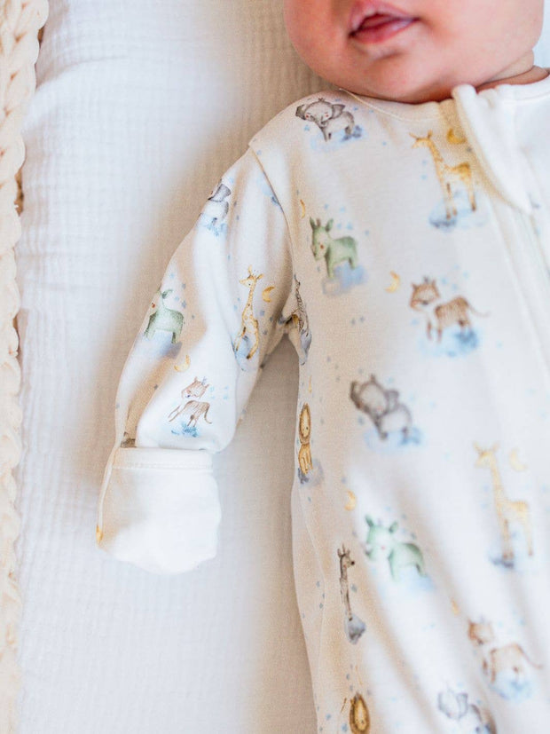 Wild Things Zip Footie: Newborn