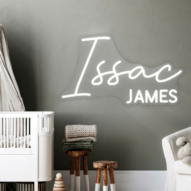 Sugar + Maple Personalized Neon Stacked Name Sign