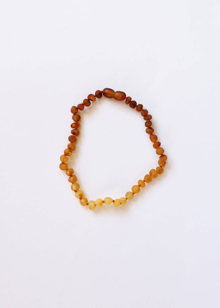 Raw Baltic Amber + Sunflower || Necklace ||: 12" Baby || Child Necklace