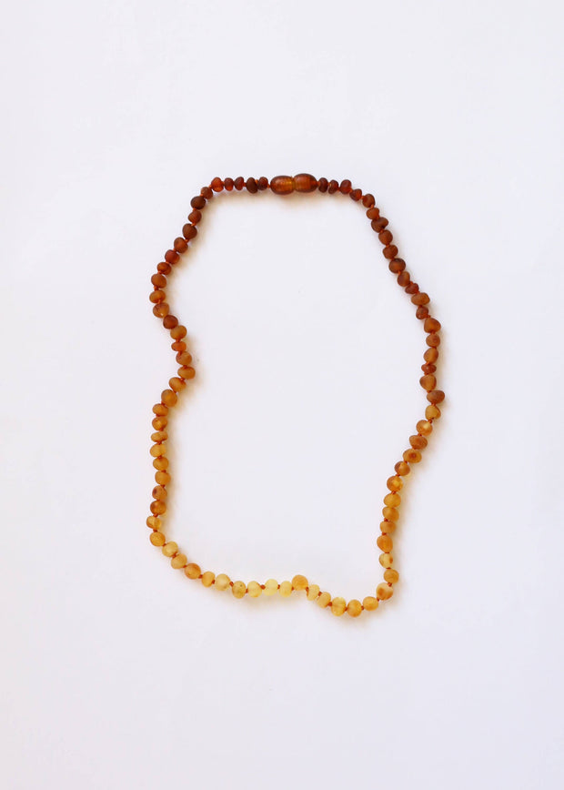 Raw Baltic Amber + Sunflower || Necklace ||: 12" Baby || Child Necklace