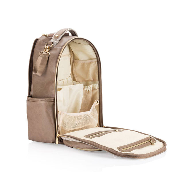 Itsy Ritzy Vanilla Latte Boss Plus™ Backpack Diaper Bag