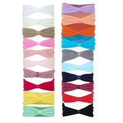 Wide Nylon Headband: Add-A-Bow: White