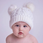 Winter White Fluffer Beanie Hat Baby & Kids: L (2-6 Years)