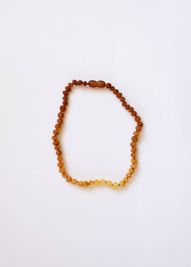 Raw Baltic Amber + Sunflower || Necklace ||: 12" Baby || Child Necklace