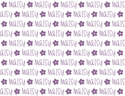 Sugar + Maple Plush Minky Fleece Personalized Blanket | Flower Icon Repeating Name