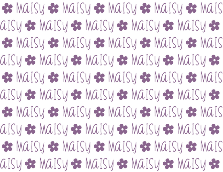 Sugar + Maple Plush Minky Fleece Personalized Blanket | Flower Icon Repeating Name