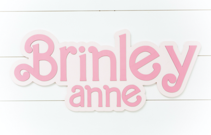 Sugar + Maple Personalized Bubble Wood Sign | Doll