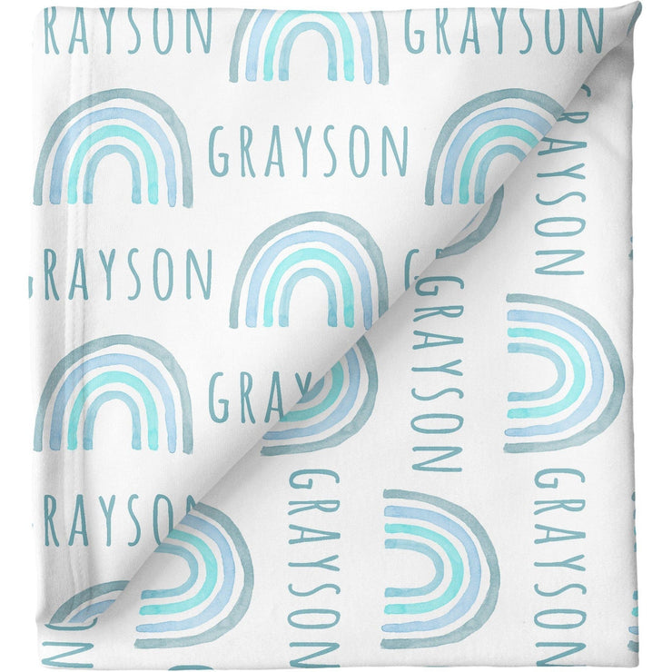 Sugar + Maple Personalized Stretchy Blanket | Rainbow