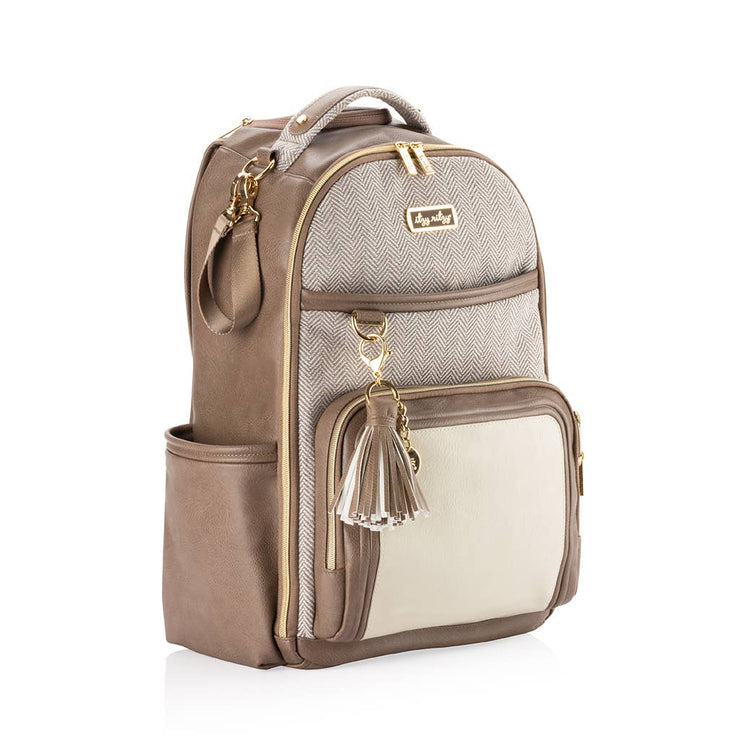 Itsy Ritzy Vanilla Latte Boss Plus™ Backpack Diaper Bag