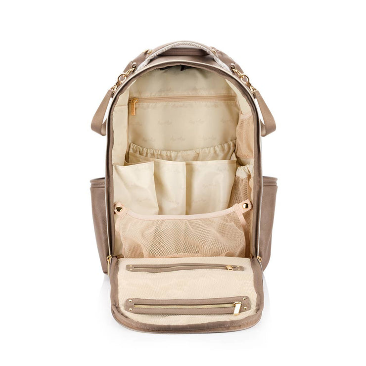 Itsy Ritzy Vanilla Latte Boss Plus™ Backpack Diaper Bag