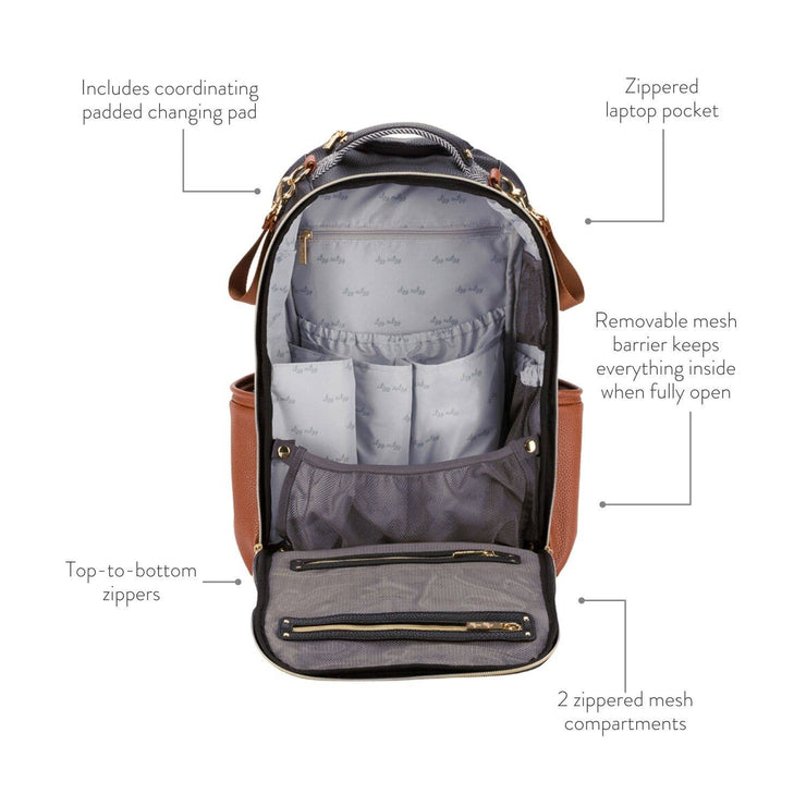 Itsy Ritzy Vanilla Latte Boss Plus™ Backpack Diaper Bag