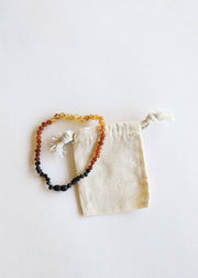 Raw Ombre Baltic Amber || Necklace: 13" Child Necklace