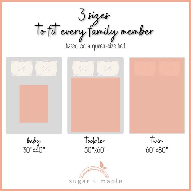 Sugar + Maple Plush Minky Fleece Personalized Blanket | Jewel Ombre