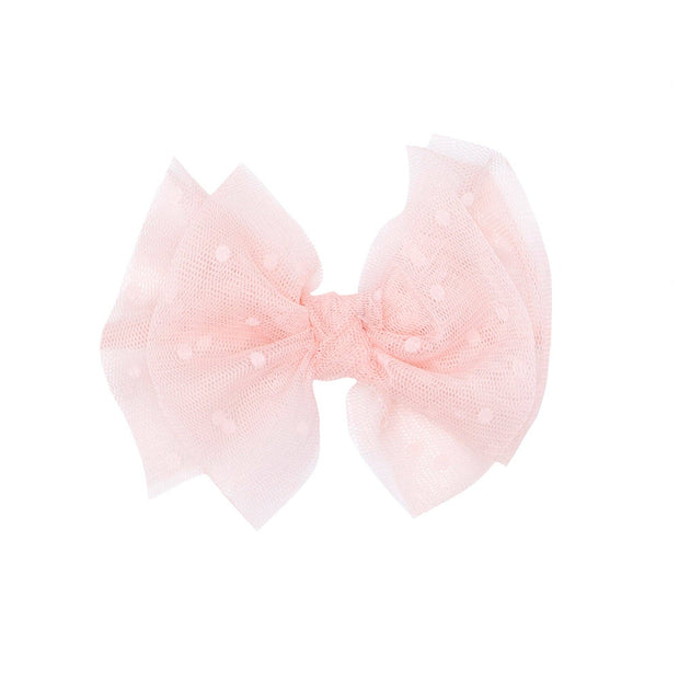 TULLE FAB CLIP: rose quartz