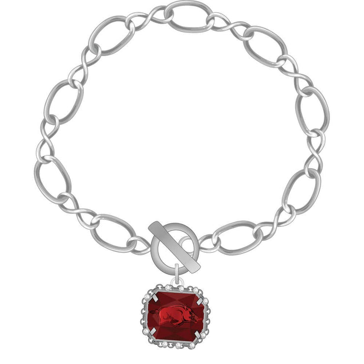 Arkansas Razorbacks Ecthed Chain Bracelet