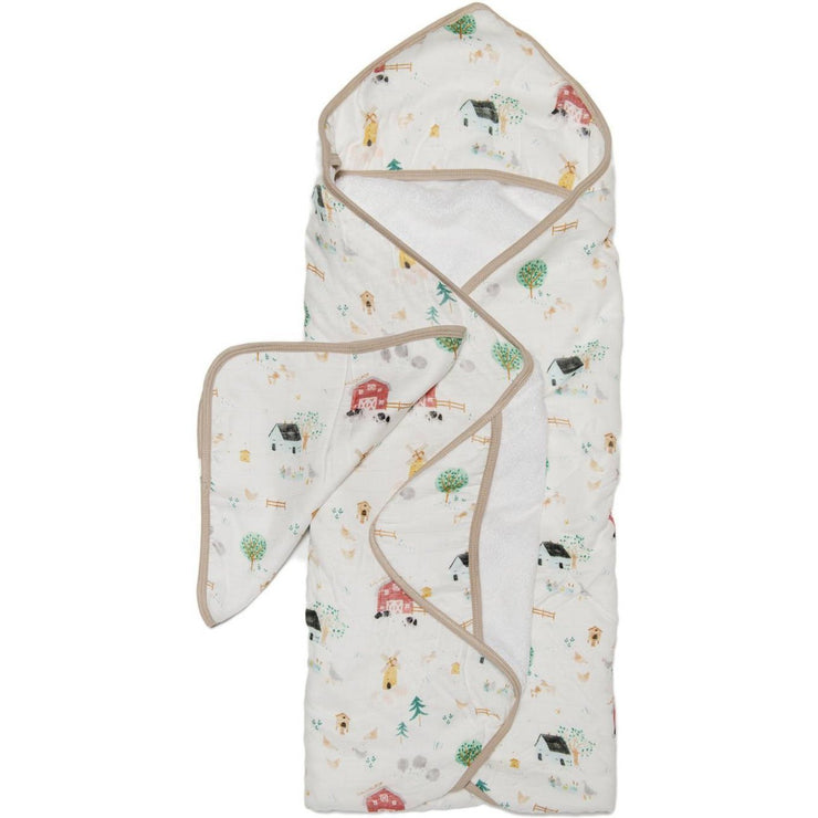 Loulou Lollipop Hooded Towel Set | Farm Animals