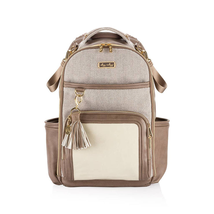 Itsy Ritzy Vanilla Latte Boss Plus™ Backpack Diaper Bag