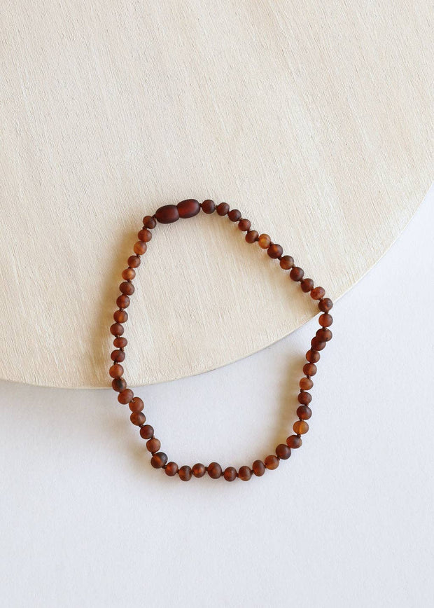 Raw Cognac Amber Necklace