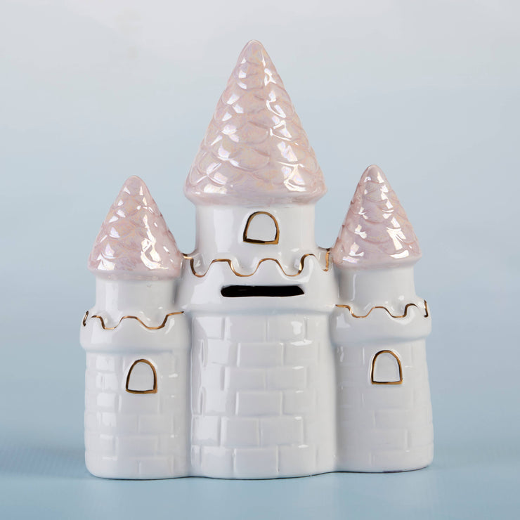 Simply Enchanted Small Castle Porcelain Bank