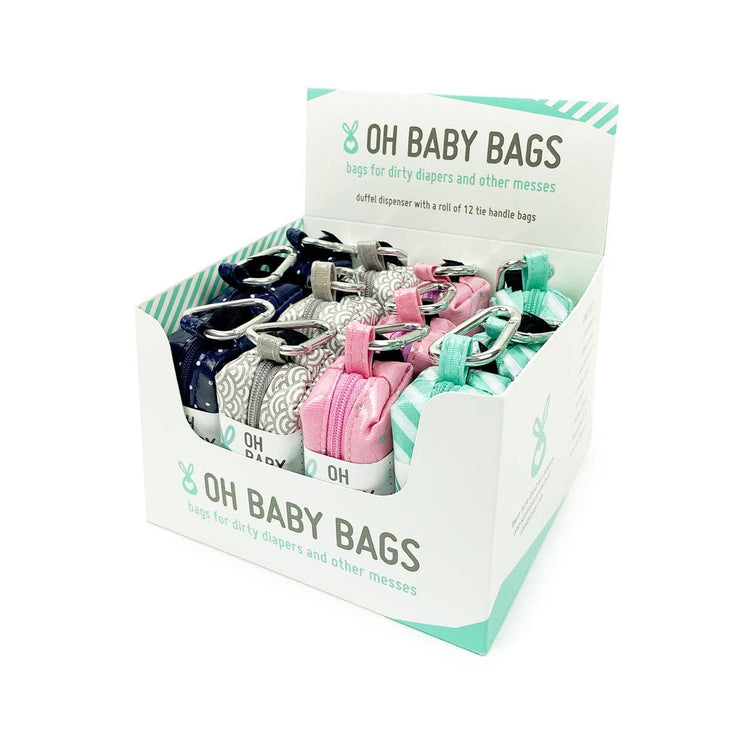 Sea + Sky Display Box of 12 Diaper Bag Duffel Dispensers