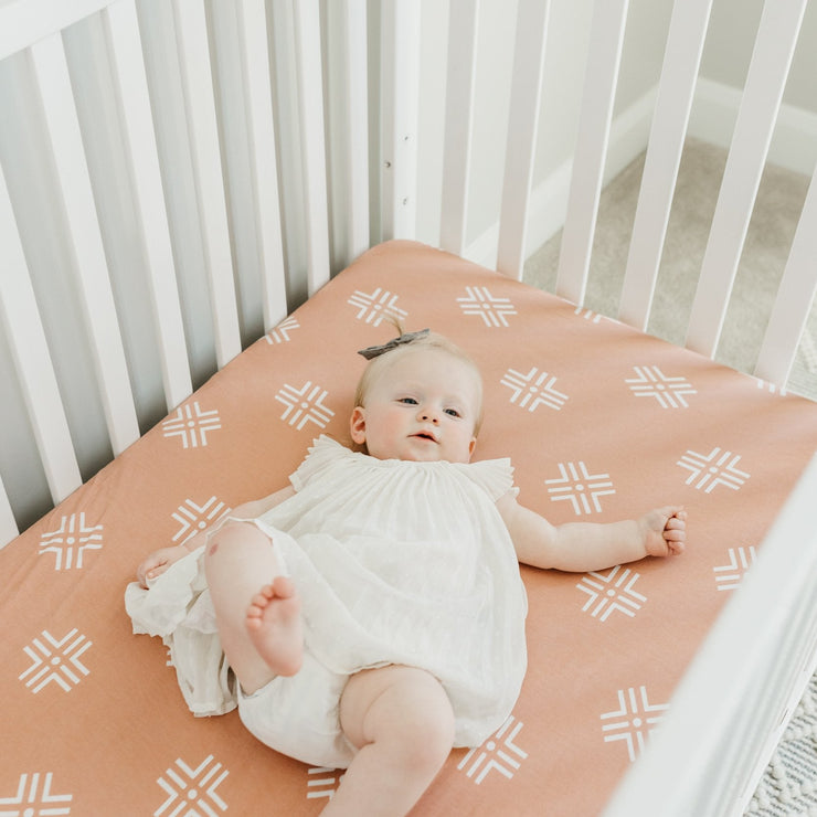 Copper Pearl Premium Knit Fitted Crib Sheet | Mesa