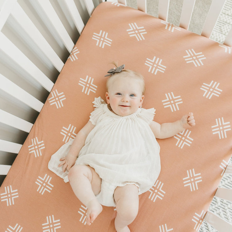 Copper Pearl Premium Knit Fitted Crib Sheet | Mesa