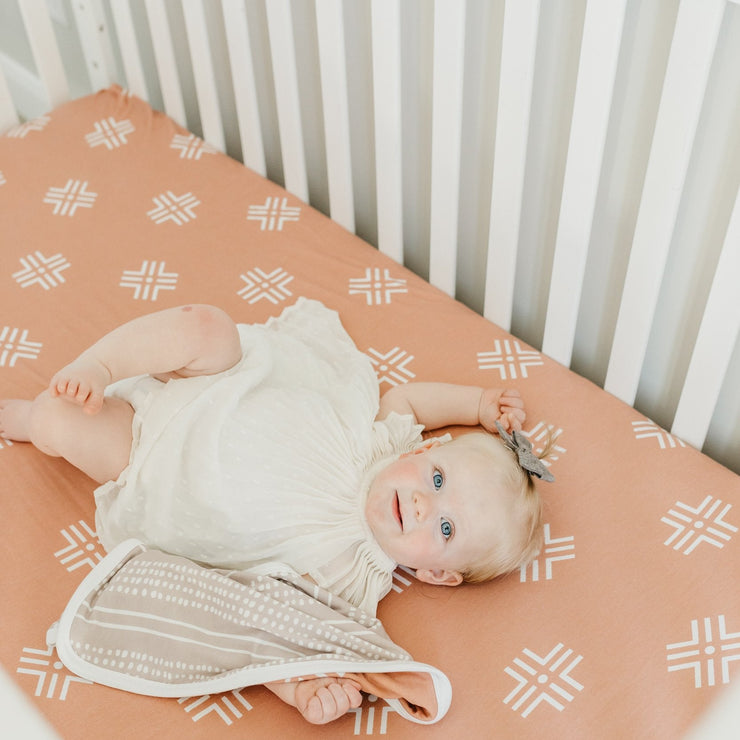 Copper Pearl Premium Knit Fitted Crib Sheet | Mesa