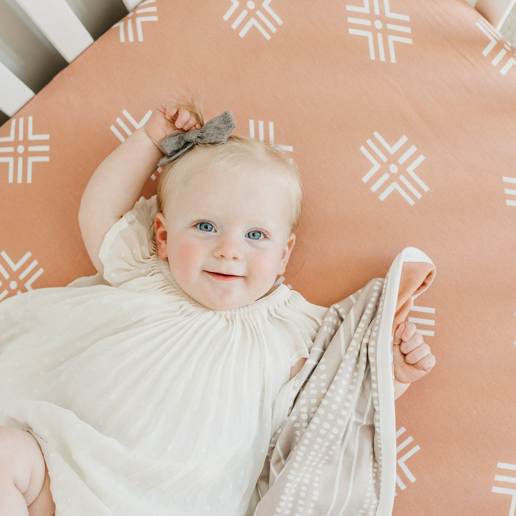 Copper Pearl Premium Knit Fitted Crib Sheet | Mesa