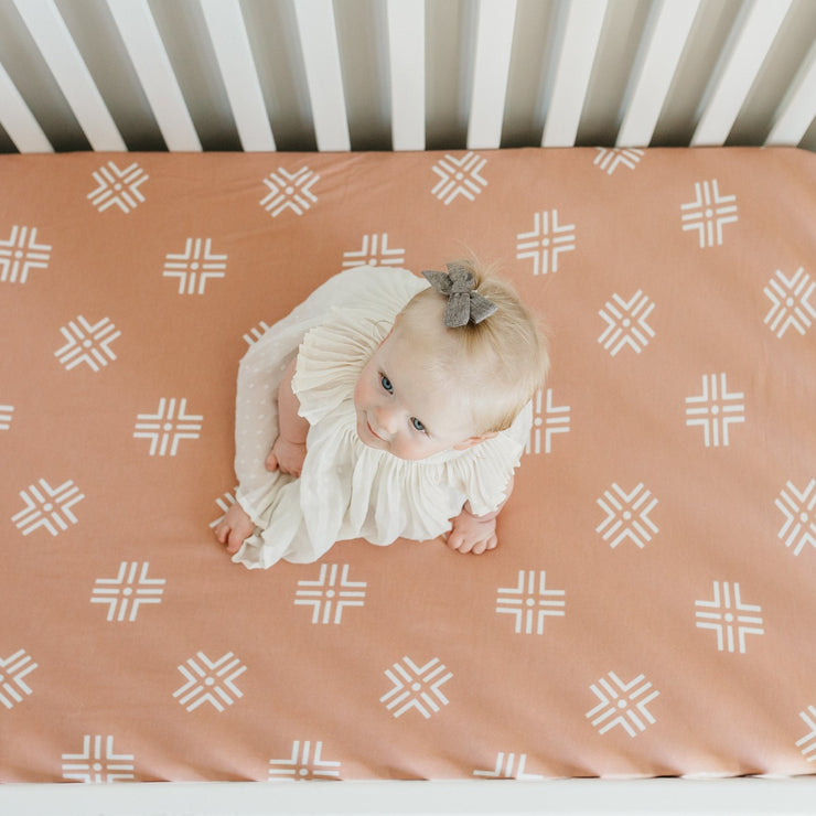 Copper Pearl Premium Knit Fitted Crib Sheet | Mesa