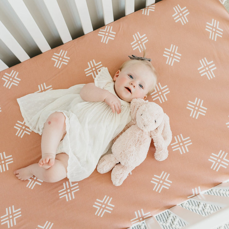 Copper Pearl Premium Knit Fitted Crib Sheet | Mesa