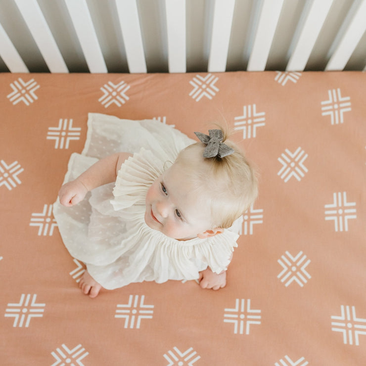 Copper Pearl Premium Knit Fitted Crib Sheet | Mesa