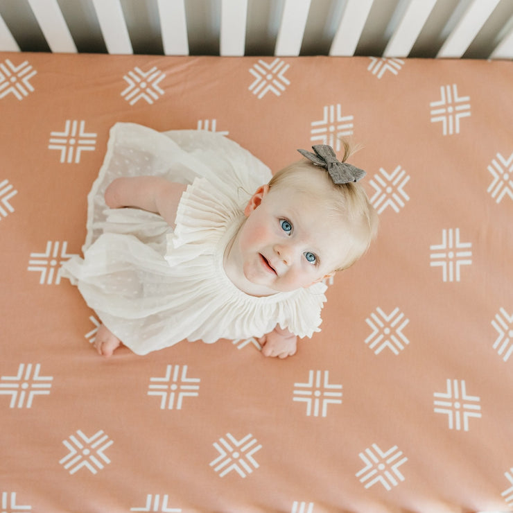 Copper Pearl Premium Knit Fitted Crib Sheet | Mesa