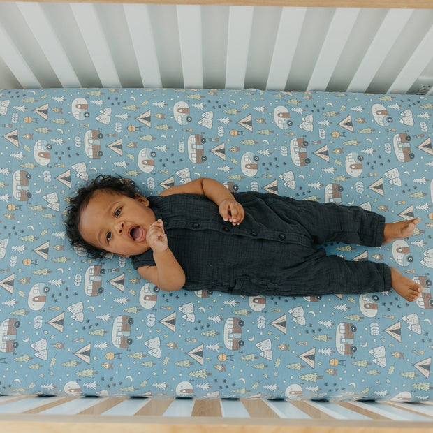 Copper Pearl Premium Knit Fitted Crib Sheet | Bridger