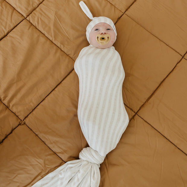 Copper Pearl Knit Swaddle Blanket | Coastal