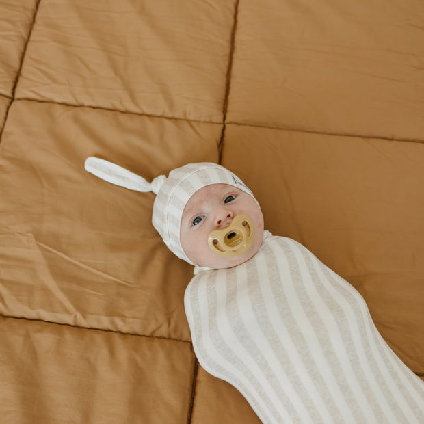 Copper Pearl Knit Swaddle Blanket | Coastal