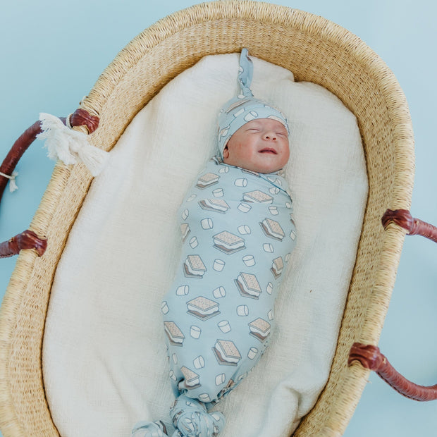 Copper Pearl Knit Swaddle Blanket | S'mores