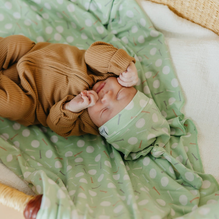 Copper Pearl Knit Swaddle Blanket | Bogey