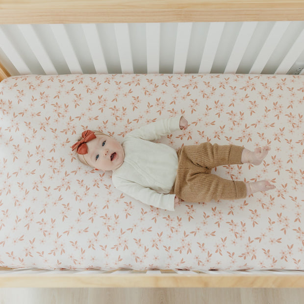 Copper Pearl Premium Knit Fitted Crib Sheet | Rue