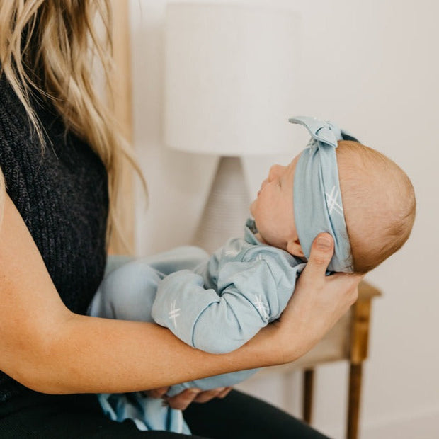 Copper Pearl Knit Headband Bow | Hayden