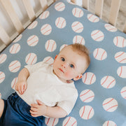 Copper Pearl Premium Knit Fitted Crib Sheet | Slugger