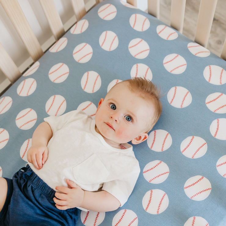 Copper Pearl Premium Knit Fitted Crib Sheet | Slugger