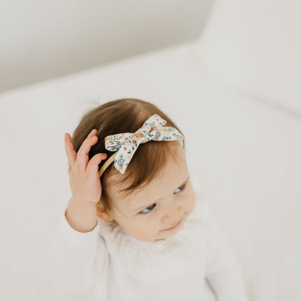 Copper Pearl Ribbon Nylon Bow | Autumn