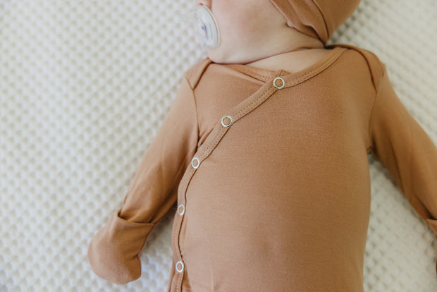 Copper Pearl Knotted Gown | Pecan