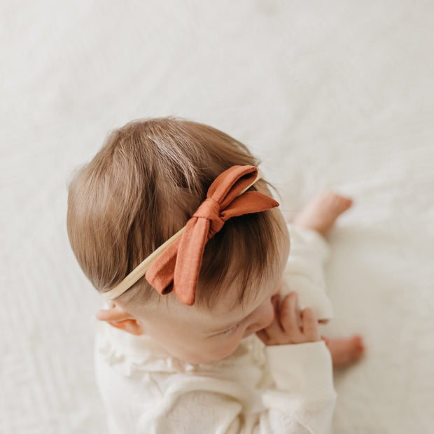 Copper Pearl Ribbon Nylon Bow | Moab