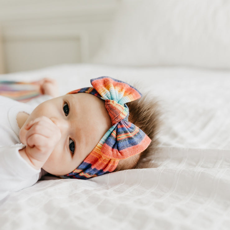 Copper Pearl Knit Headband Bow | Serape