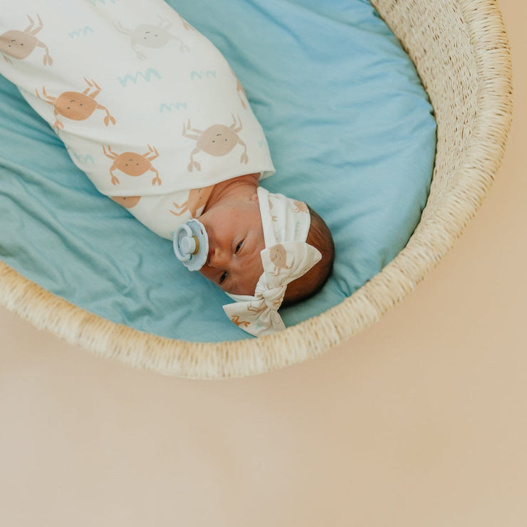 Copper Pearl Knit Headband Bow | Tide