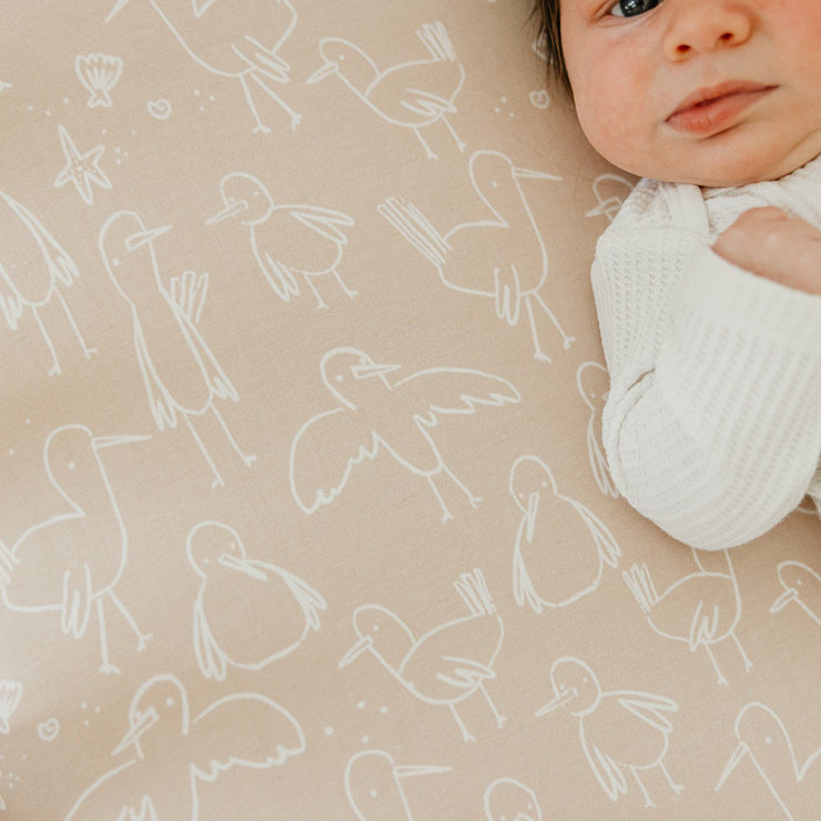 Copper Pearl Premium Knit Fitted Crib Sheet | Sandy