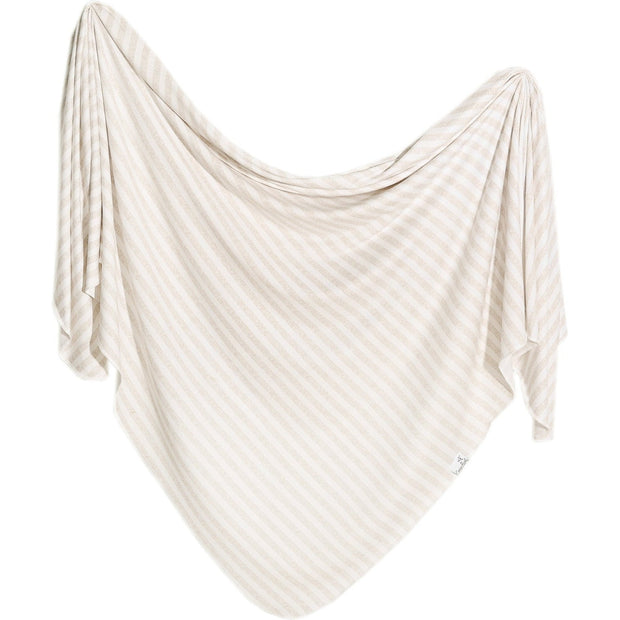 Copper Pearl Knit Swaddle Blanket | Coastal