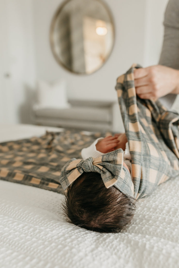 Copper Pearl Knit Headband Bow | Billy