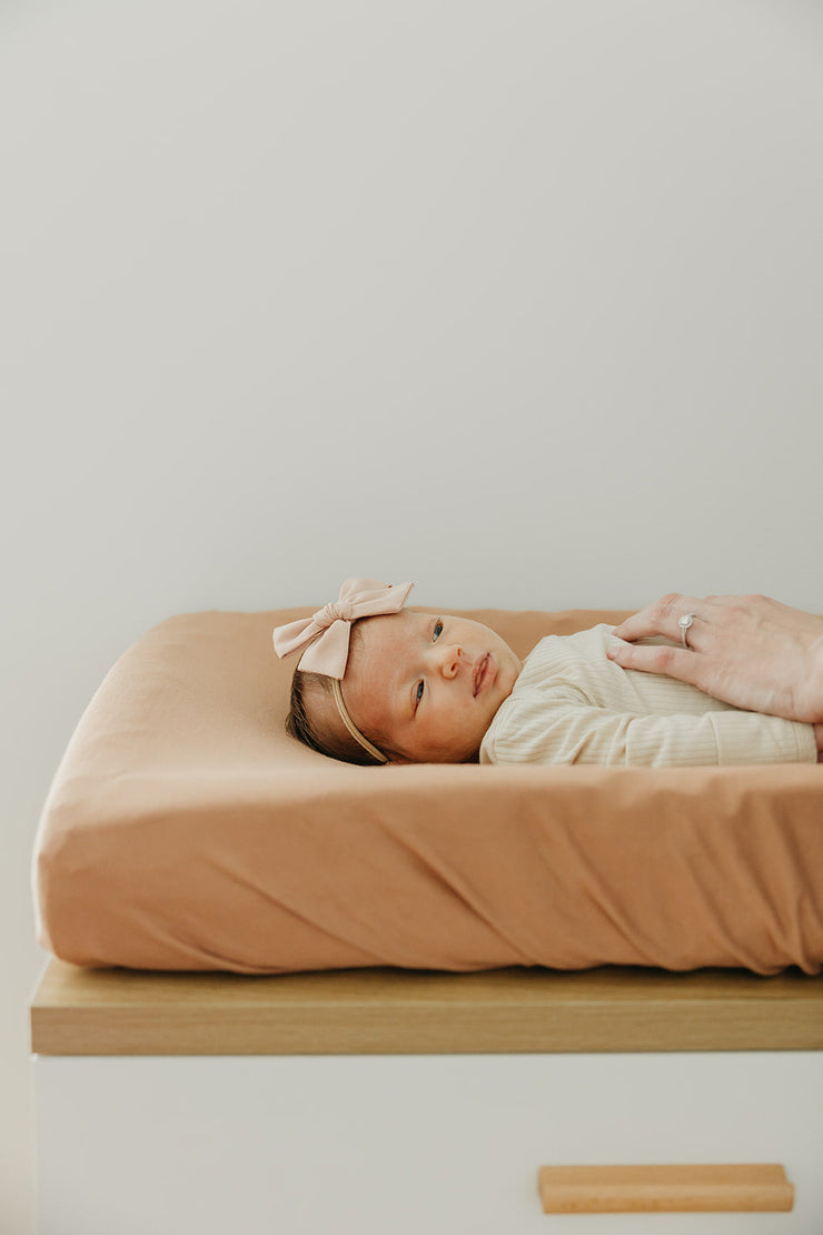 Copper Pearl Premium Knit Diaper Changing Pad Cover | Pecan